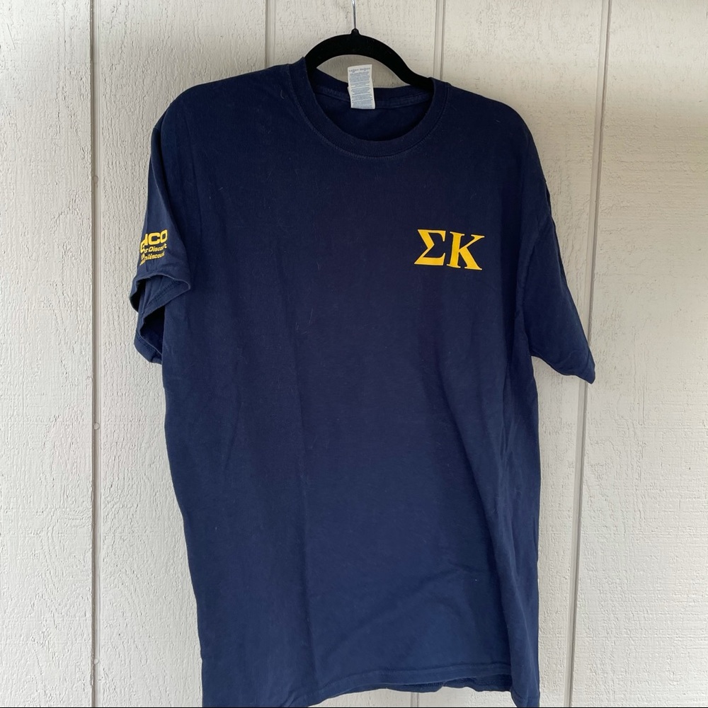 Sigma Kappa SK Blue Yellow Navy T Shirt